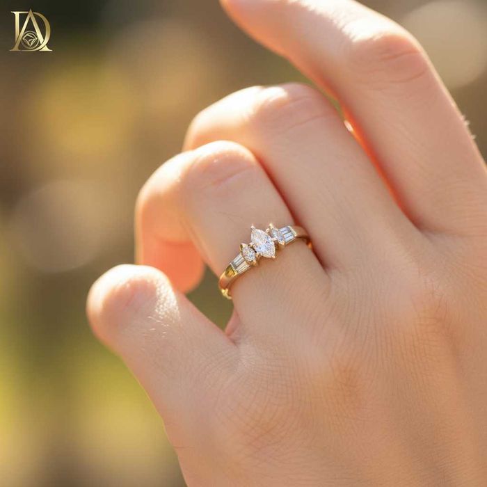 Нов Златен Пръстен с 1.00кт Естествени Диаманти