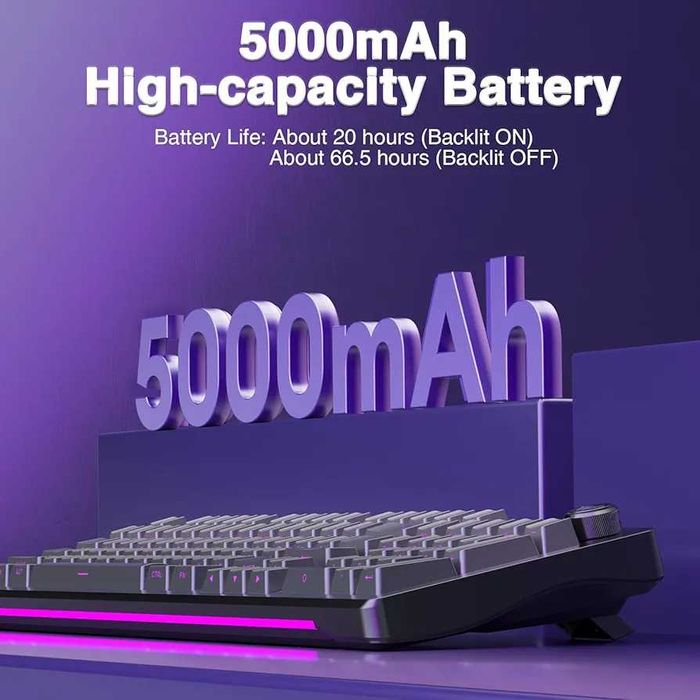 Механична Клавиатура AULA S98 Pro – LCD Смарт Екран, Ролер, Безжична