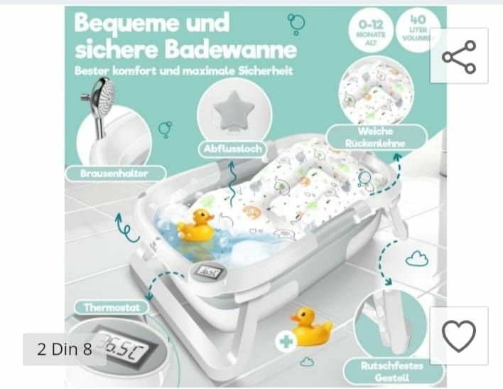 Cadita baie copii pliabila