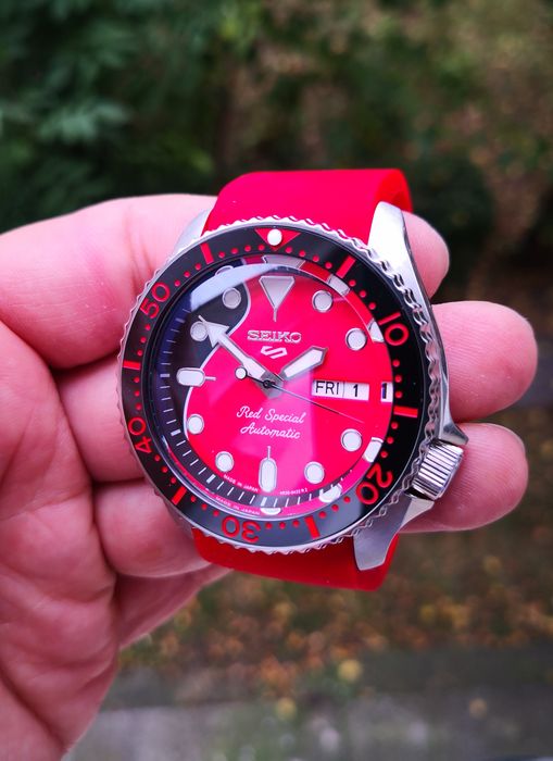 Ceas automatic NOU Seiko Mod Red Special 200m curea silicon