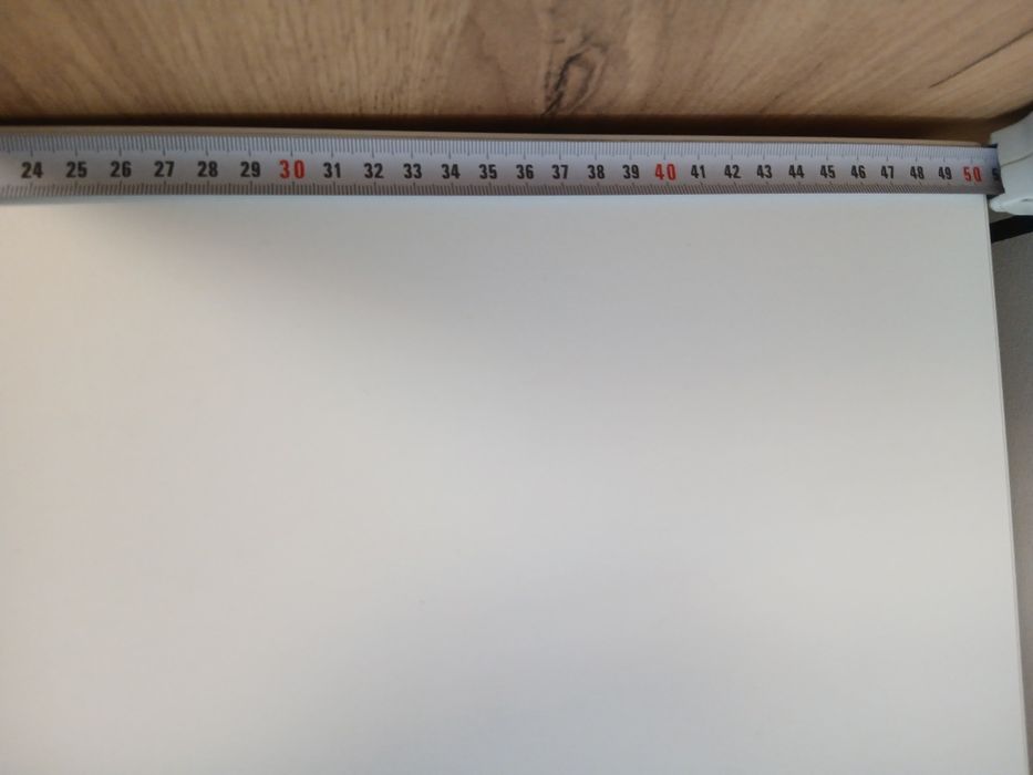 Birou alb din MDF și cadru metalic 120x50x80cm