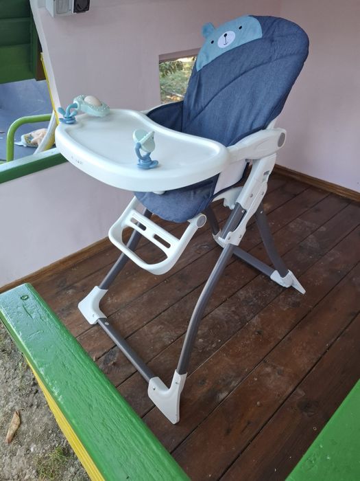 Scaun de masa bebelusi Wunderkid Happy, ursulerul albastru