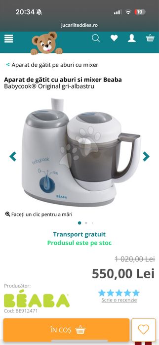 Aparat de gatut cu aburi Beaba