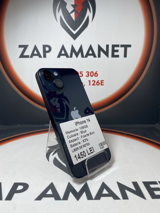 ZAP AMANET Vitan - iPhone 14 - 128GB - Black - 83% baterie