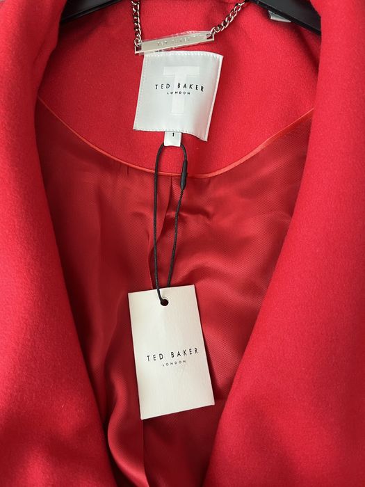 Palton lung roșu Ted Baker