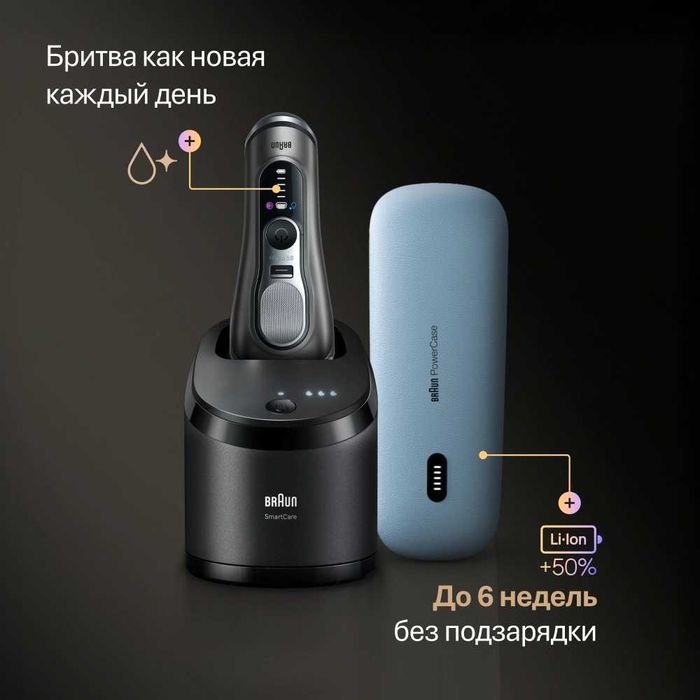 Бритва Braun S9 Pro+ 9577cc Silver SmartCare лимитированая  версия.