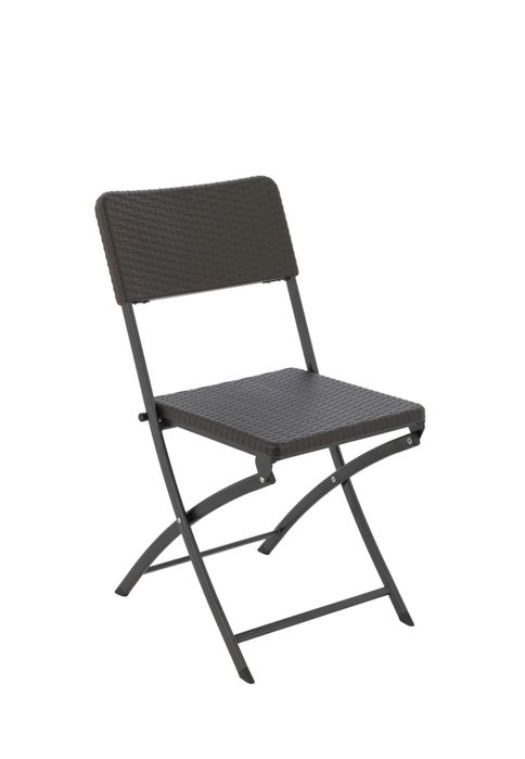 Сгъваеми градински столове, 4 бр, HDPE и стомана, кафяви от Германия ч