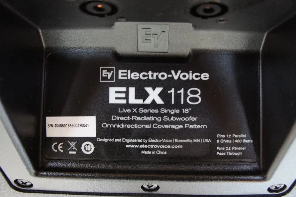 Subwoofer de 18" pasiv Electro-Voice pt muzica live