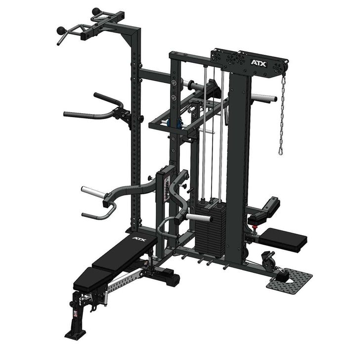 Комбиниран Фитнес Уред Скрипец / Лат Машина / Станция за Клек 5 в 1