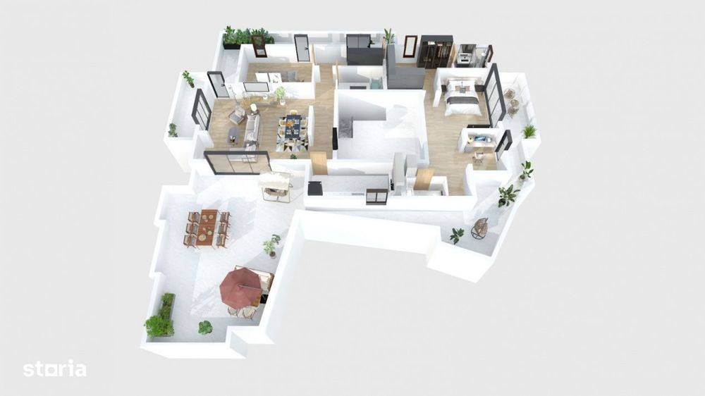 Penthouse cu terasa de 60mp, priveliste libera 360grade — fotografia 3
