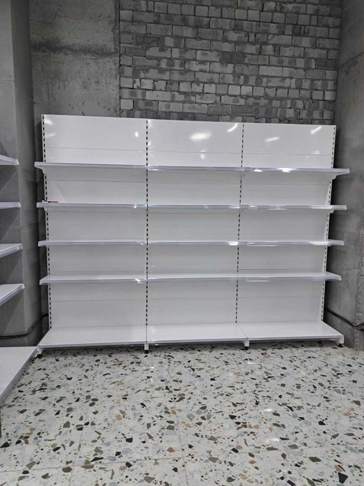 прилавки витрины касса полки металлические