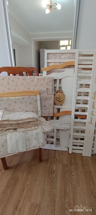Детская кроватка с люлькой и балдахином