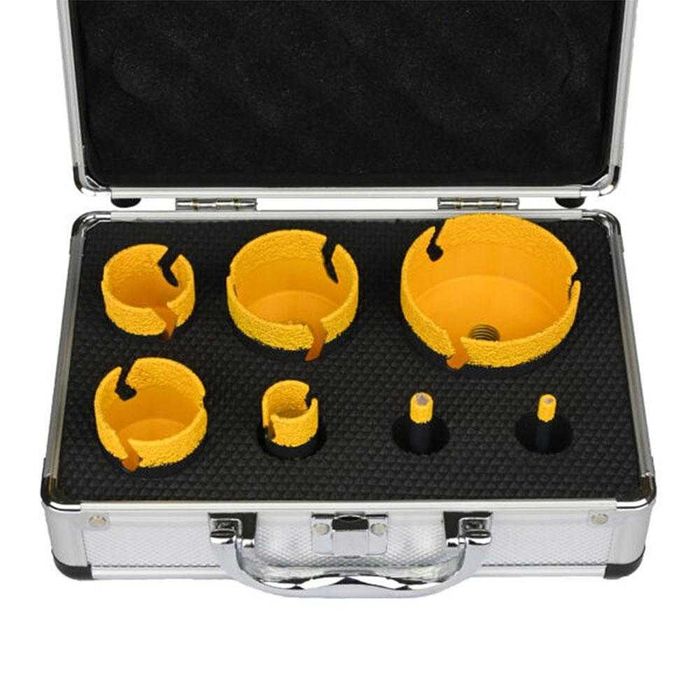 Боркорони диамантени за гранитогрес, фаянс, 6-68 мм, M14, 7 части