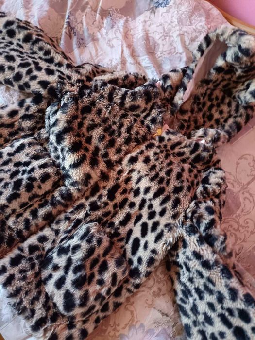 Топло детско палтенце с тигров принт