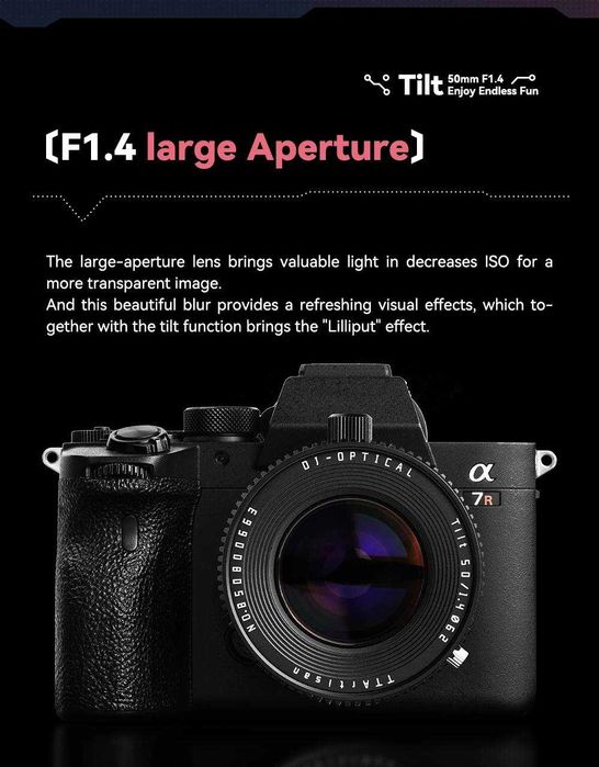 Объектив TTArtisan Tilt 50mm F1.4 для Canon RF