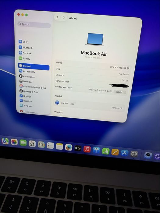 MacBook Air 15”M4 (2025) -24GB RAM/ 512GB SSD