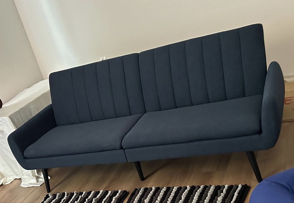 Ратегателен диван тъмносин