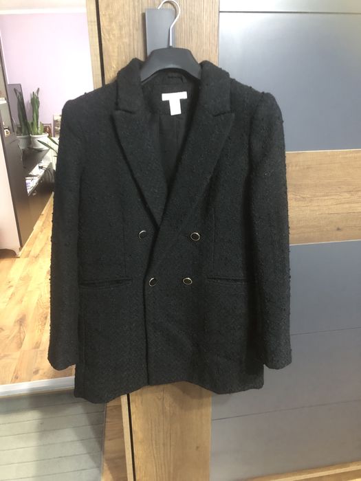 Дамско черно палто