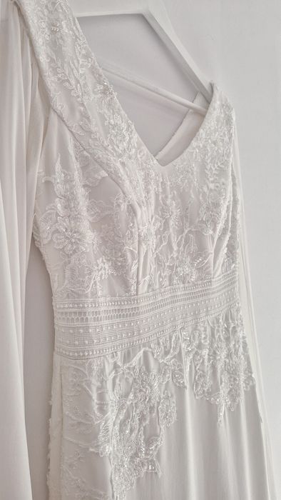 Rochie mireasă Ligia Bridal + voal, curățată profesional, S-M, elegant
