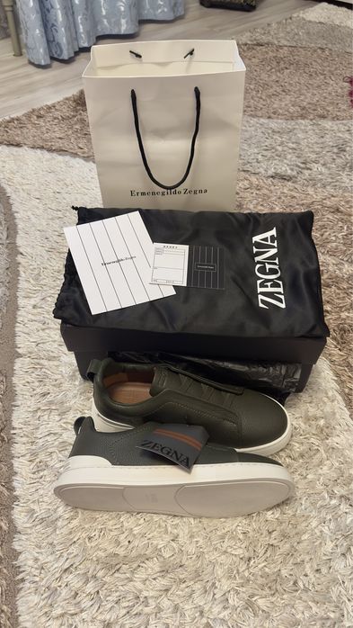 Zegna Triple Stitch Low-Top Sneakers