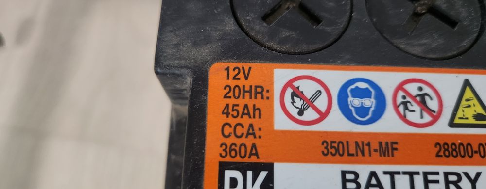 Bateria 12V 45A 360A pornire