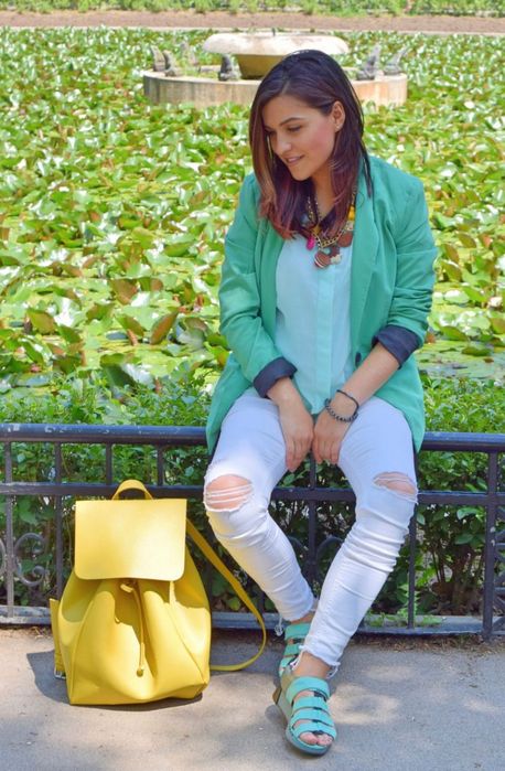 ZARA дамска раница естествена кожа