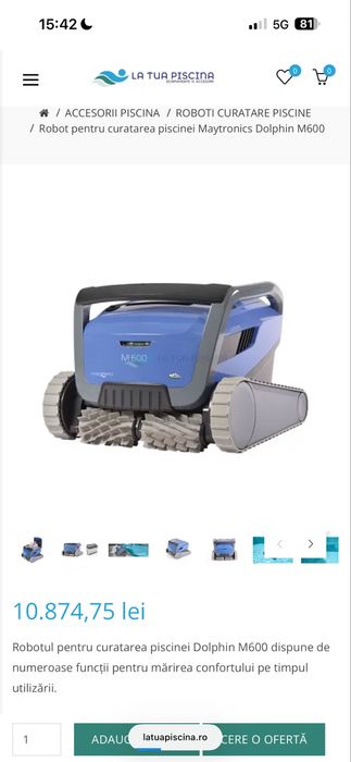 Robot Pentru Curatarea Piscinei MAYTRONICS DOLPHIN M600