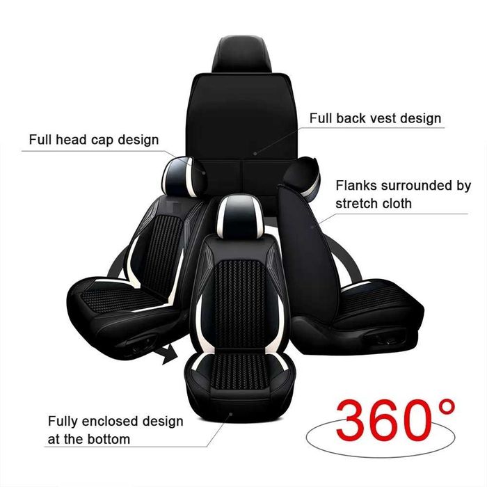 Луксозна универсална автомобилна тапицерия кожа с текстил - различни цветове