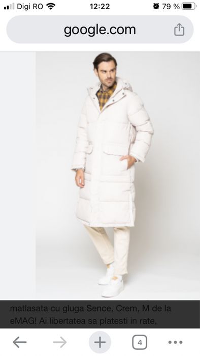 Geaca lunga matlasata, Jack&Jones, noua