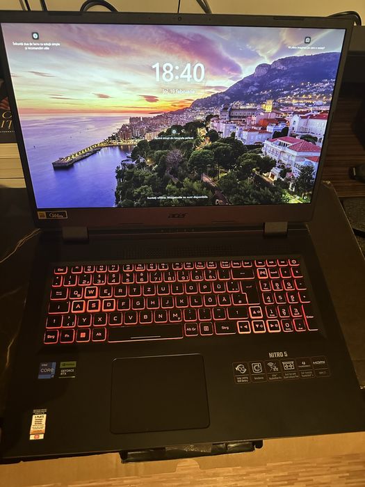 Laptop gaming Acer Nitro 5   17,3 inch i9 , rtx 4060 , 16gb DDR5 , 1tb