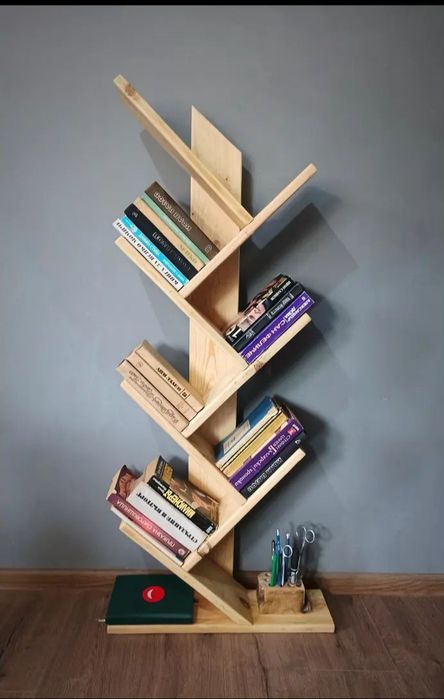 Дървото на знанието Рафт/секция за книги от дърво