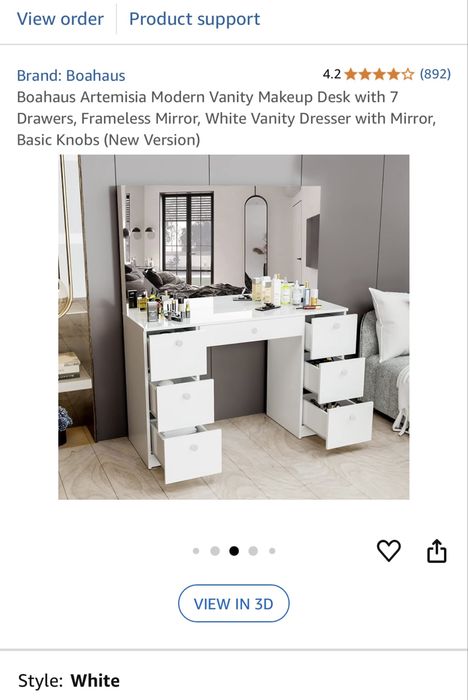 Гримьорка с огледало и шкафове