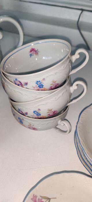 Set ceai și cafea porțelan, ambele noi!