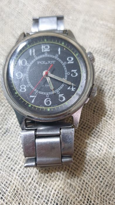 Руски ръчен часовник Полёт с аларма и Порцеланова фигура