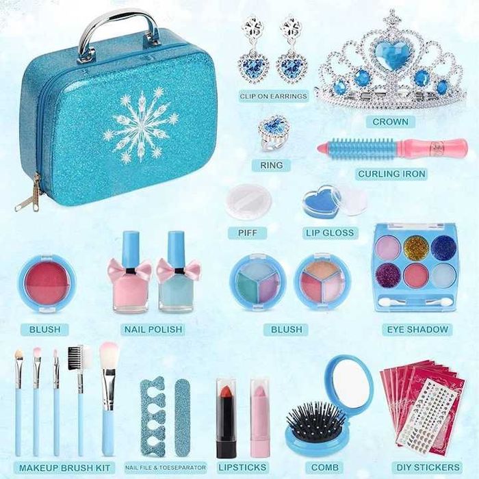 Set de machiaj pentru copii,non-toxic,neiritant, 32 piese, 4-10ani,nou