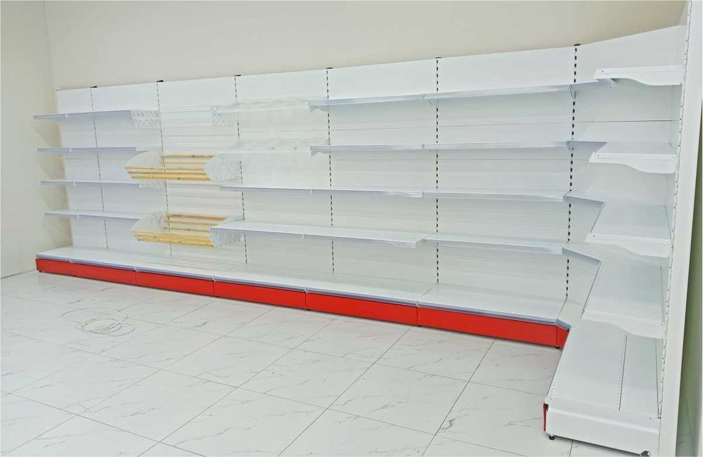 Торговые металлические  стеллажи, большой выбор комплектующих