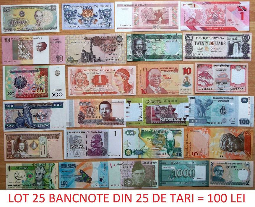 Loturi diverse de bancnote straine
