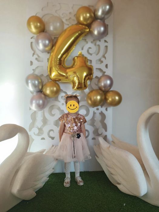 Платье для девочек в комплекте бантик туфли