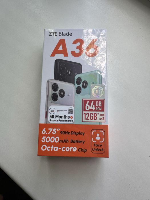 Смартфон zte blade a36 64 гб black чёрный телефон