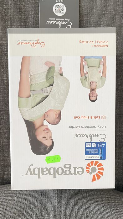 Marsupiu Ergobaby Embrace – Sage Meadows | Ergonomic | Aproape nou | Marsupiu bebe