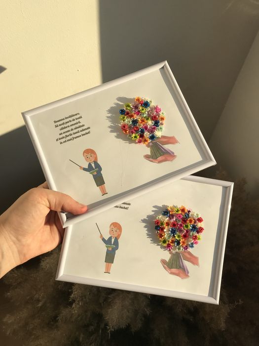 Tablou decorat cu flori stabilizate