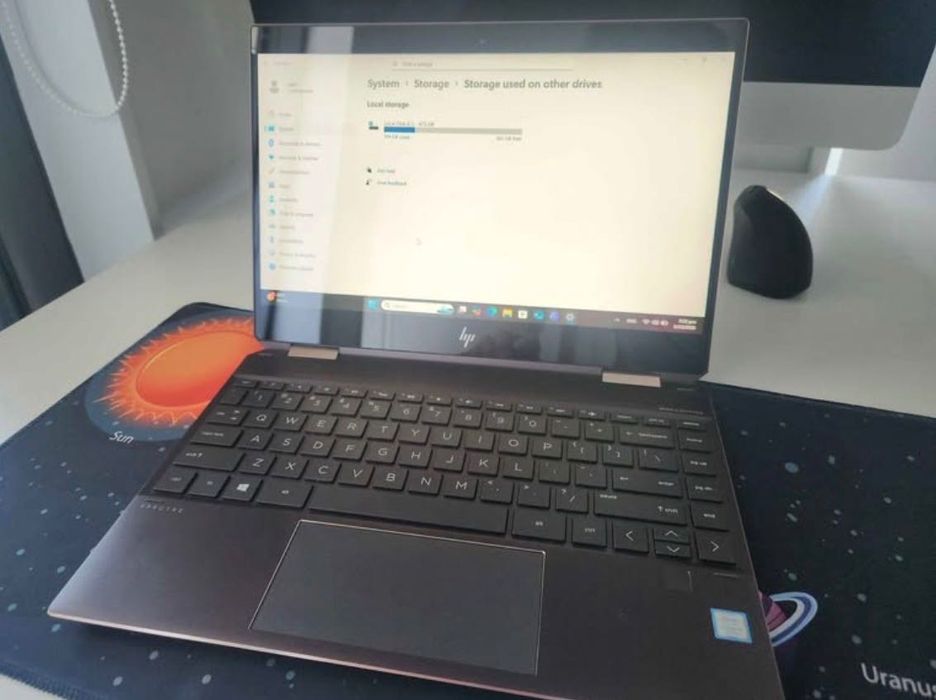 Бизнес Ноутбук с золотистым корпусом HP spectre x360, touch