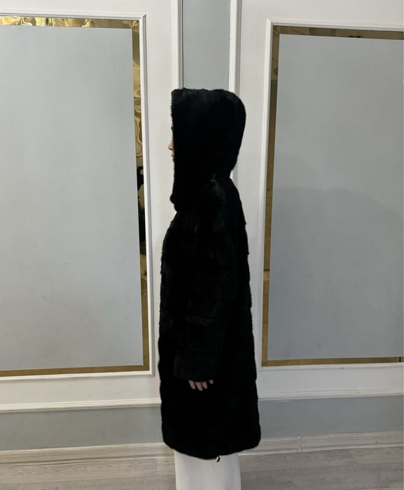 Норковую шуба с копюшон