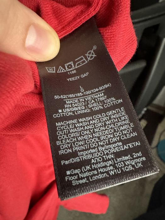 Tricou Yeezy GAP Dove No Seam, culoarea Red