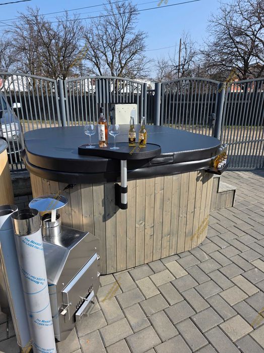 Ciubar premium patrat jacuzzi Hidromasaj Aeromasaj bec led