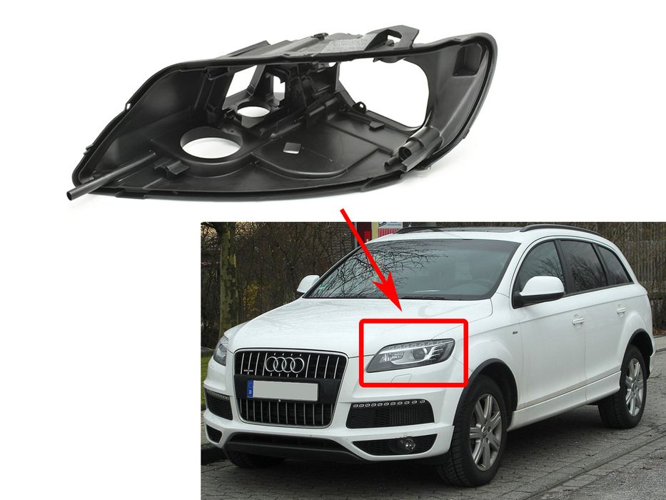 Основа (корпус) за фар на Audi Q7 4L Facelift с AFS