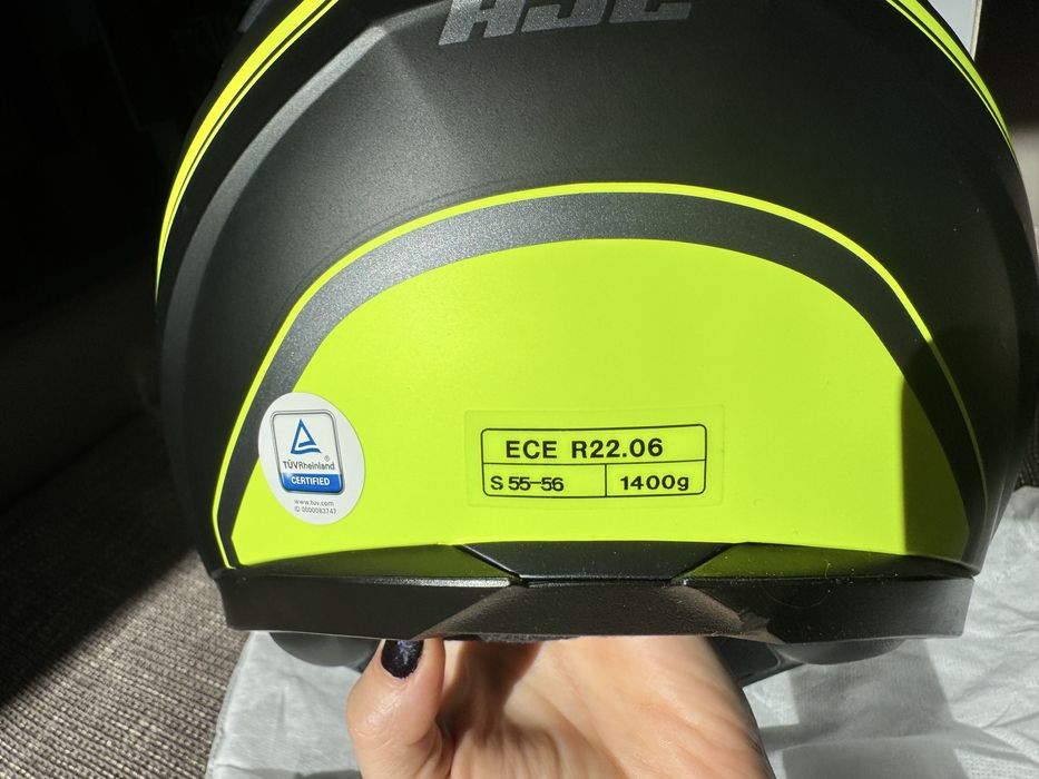 Casca moto HCJ Ellie C10 / hi-viz / marime S