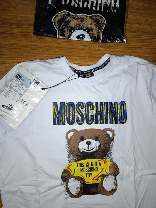 Tricou Alb/Negru Moschino