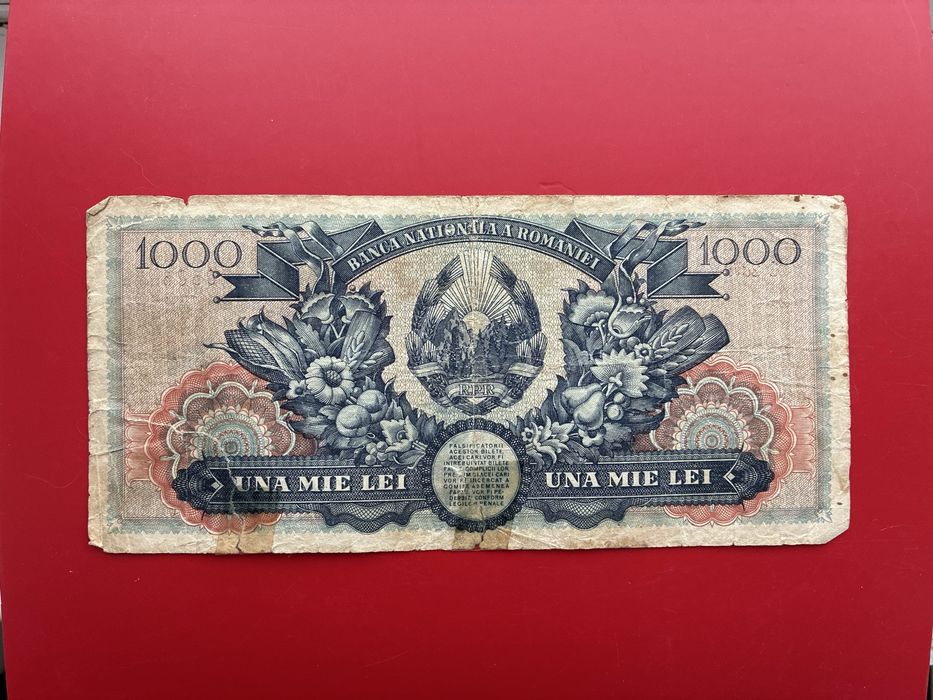 Bancnota 1000 lei Tudor Vladimirescu 1948