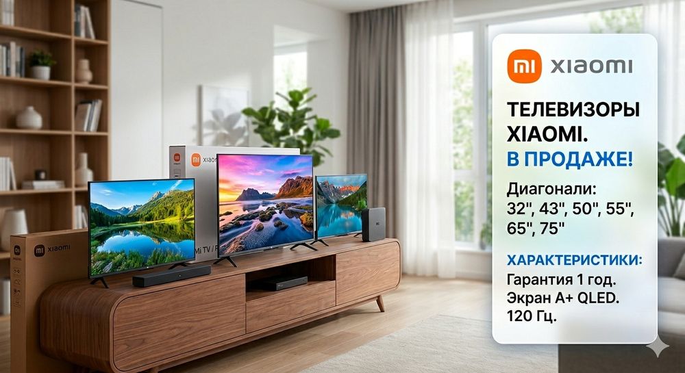 Xiaomi телевизор  QLED/120hz/1god garantiya/ dosta